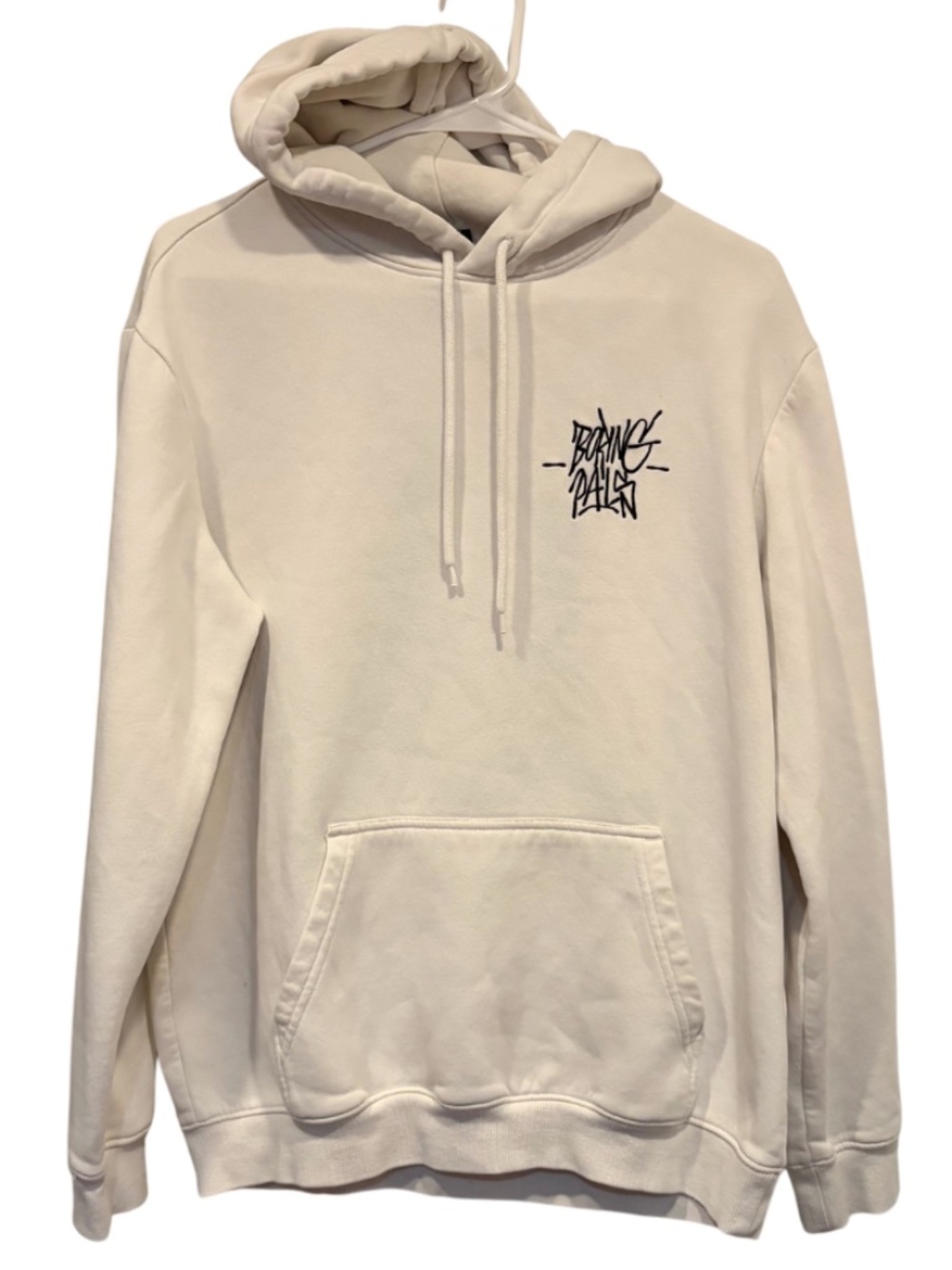 Men's H&M "Boring Pals" cream hoodie